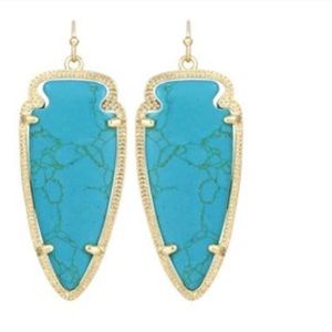 Kendra Scott small arrow earrings in turquoise